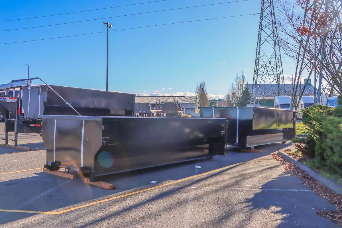 Roll-off dumpster ready for waste disposal at job site for Commercial Dumpster Rental in Bayonet Point